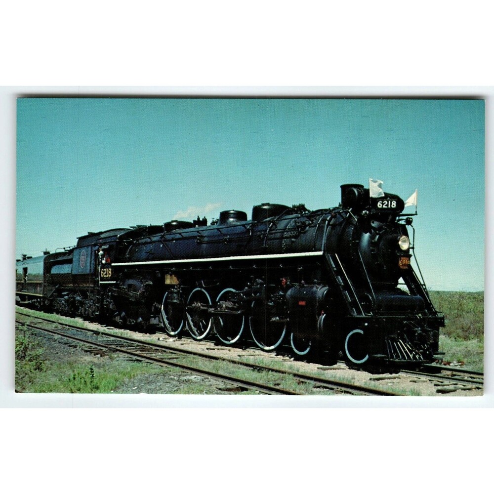 Railroad Postcard Canadian National #6218 Railway Locomotive Steam Train Unused